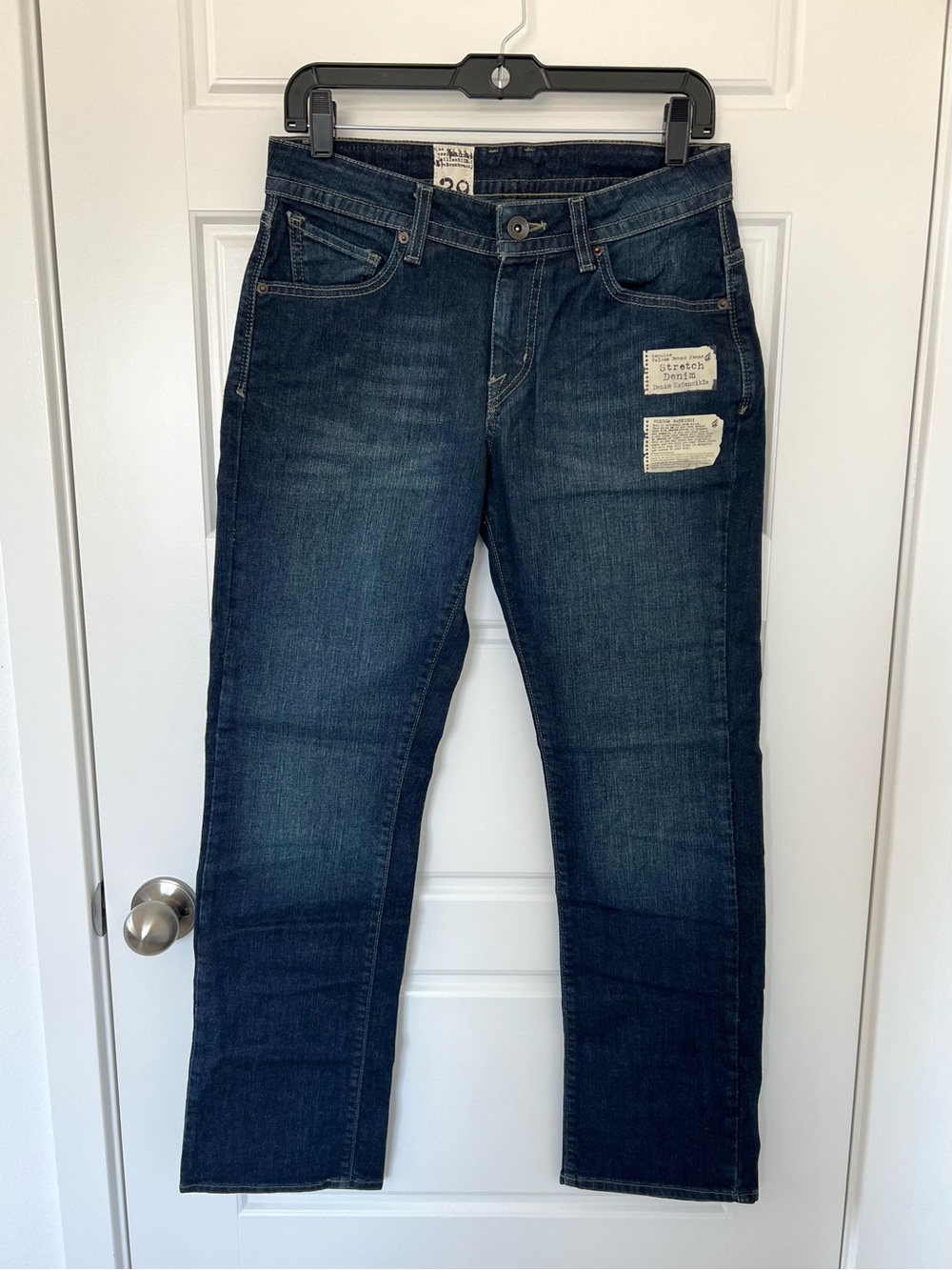 Volcom // NWT Men's Slim Straight Leg Dark Blue Stretch Denim Jeans size 29
